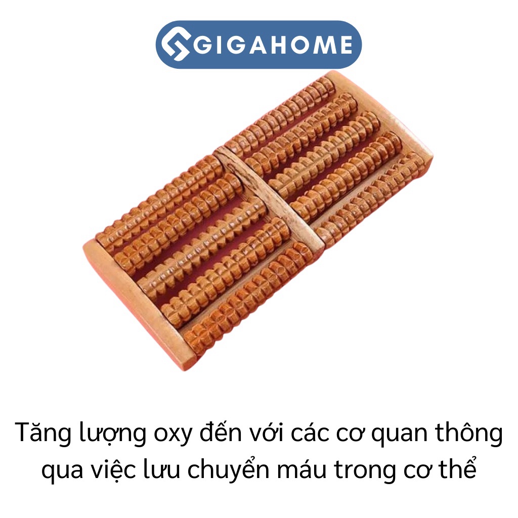 Bàn Lăn Gỗ GIGAHOME Massage Chân 5 Hàng Giúp Tuần Hoàn Máu Và Bấm Huyệt Cho Sức Khỏe Chân Tốt 3520