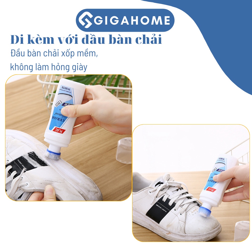Chai Dung Dịch Vệ Sinh Và Tẩy Trắng Giày Nhanh Chóng GIGAHOME Với Đầu Chùi 4072
