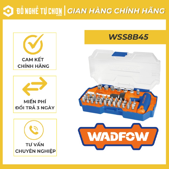 Bộ 45 chi tiết bắt vít và tay vặn chữ T WADFOW