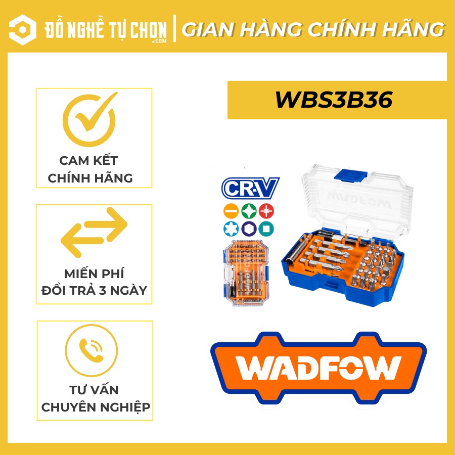 Bộ 36 mũi bắt vít đa năng WADFOW