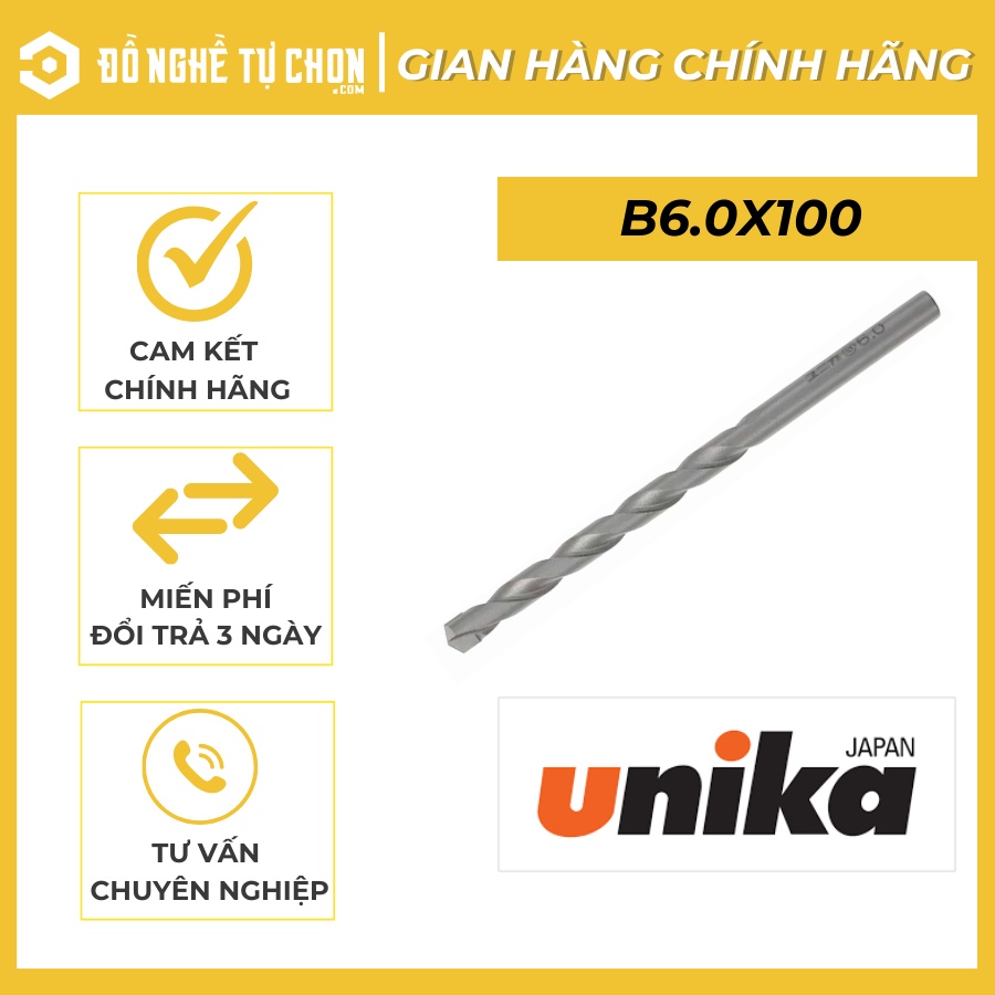 Mũi khoan bê tông Unika B6.0x100