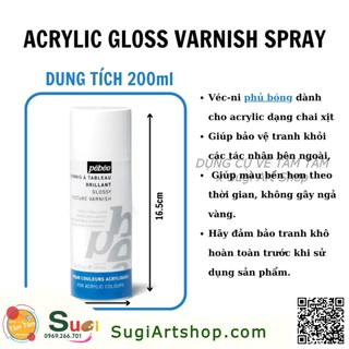 Vecni ebeo - Chai Xịt Phủ Bảo Vệ Tranh Acrylic Pebeo