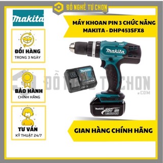 Máy khoan búa Makita - DHP453SFX8 dùng pin hàng chính hãng giá rẻ