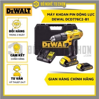 Máy khoan vặn vít dewalt - 1.3ah - dcd776c2-b1 dùng pin 18v chính hãng giá rẻ
