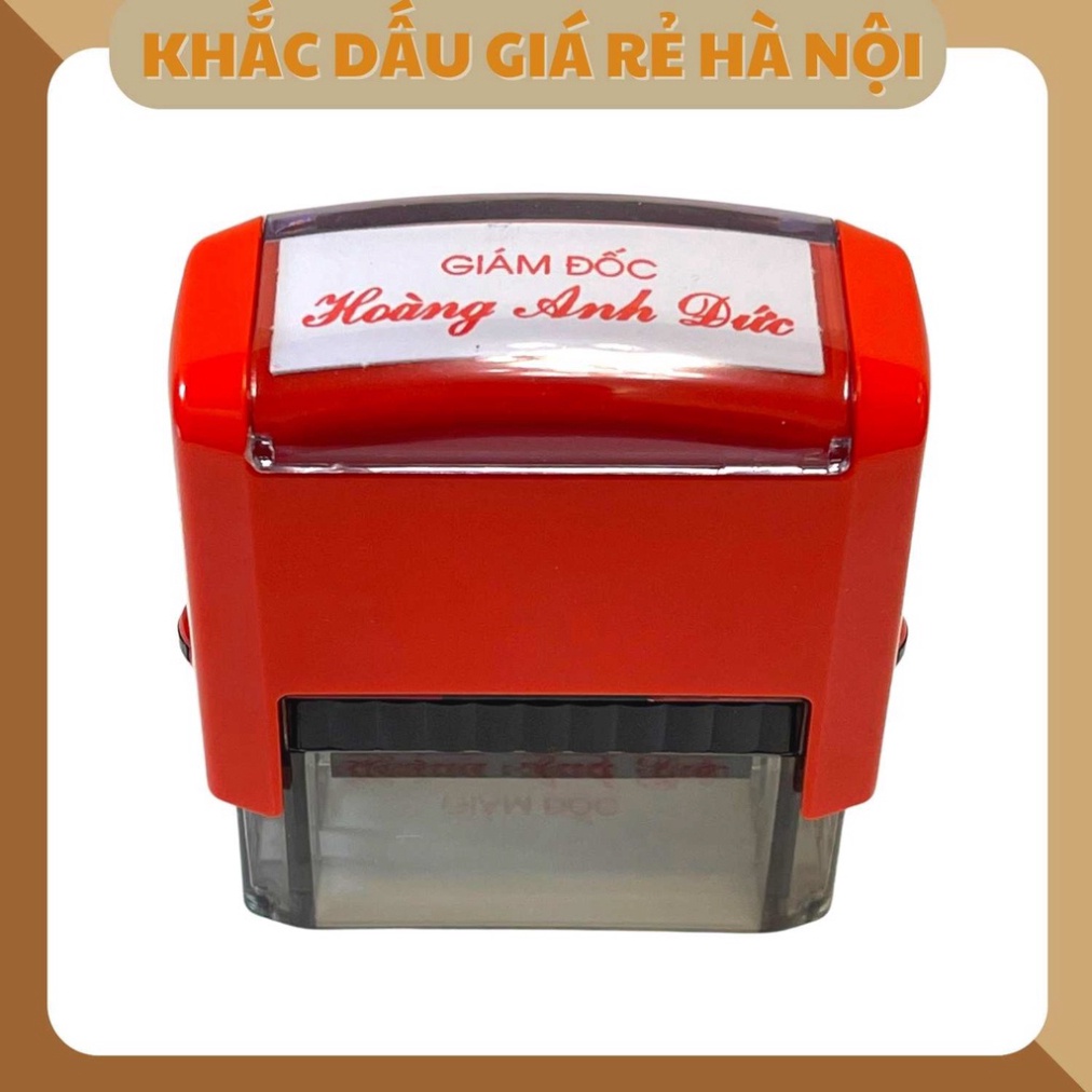 Khắc Con Dấu, Dấu Mộc chức vụ Kèm Tên Theo đòi hỏi kích thước( 14*38mm) Màu Mực Đỏ Rõ Nét, thon thả Tiện Lợi HOẢ TỐC
