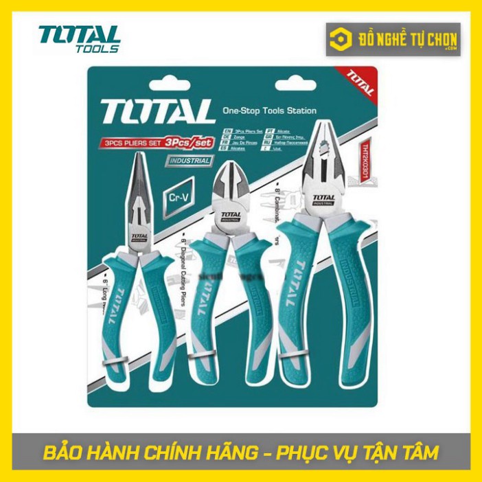 Kềm răng,cắt và nhọn (bô 3 cây) Total THT2K0301