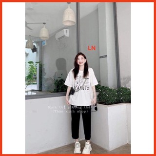 monmhp Sét áo phông PEANUT + quần kaki DA6