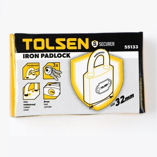 Ổ khóa sắt đen 32mm tolsen 55133