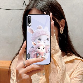 Ốp Lưng XIAOMI MI A3 Mặt kính hình thỏ ngộ nghĩnh, thiết kế độc quyền .