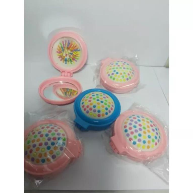 Gương lược Massage/Gương Trang điểm kèm lược màu Pastel QS Store