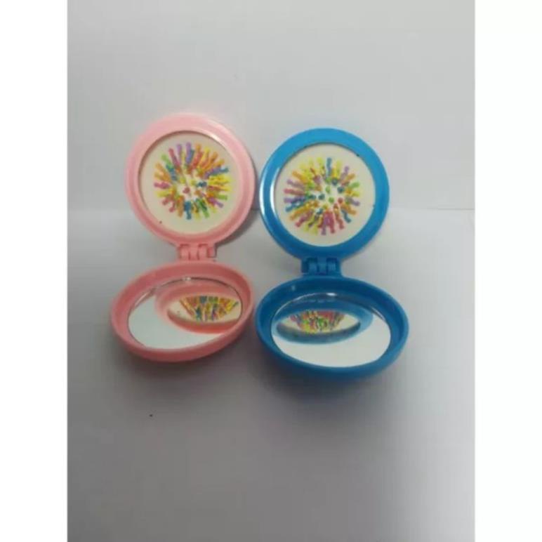 Gương lược Massage/Gương Trang điểm kèm lược màu Pastel QS Store