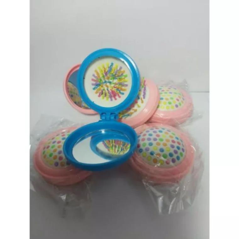 Gương lược Massage/Gương Trang điểm kèm lược màu Pastel QS Store