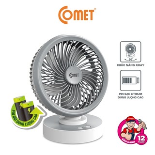Có hỏa tốc  - Quạt Sạc Để Bàn COMET 7W đa cấp độ gió - CRF1506