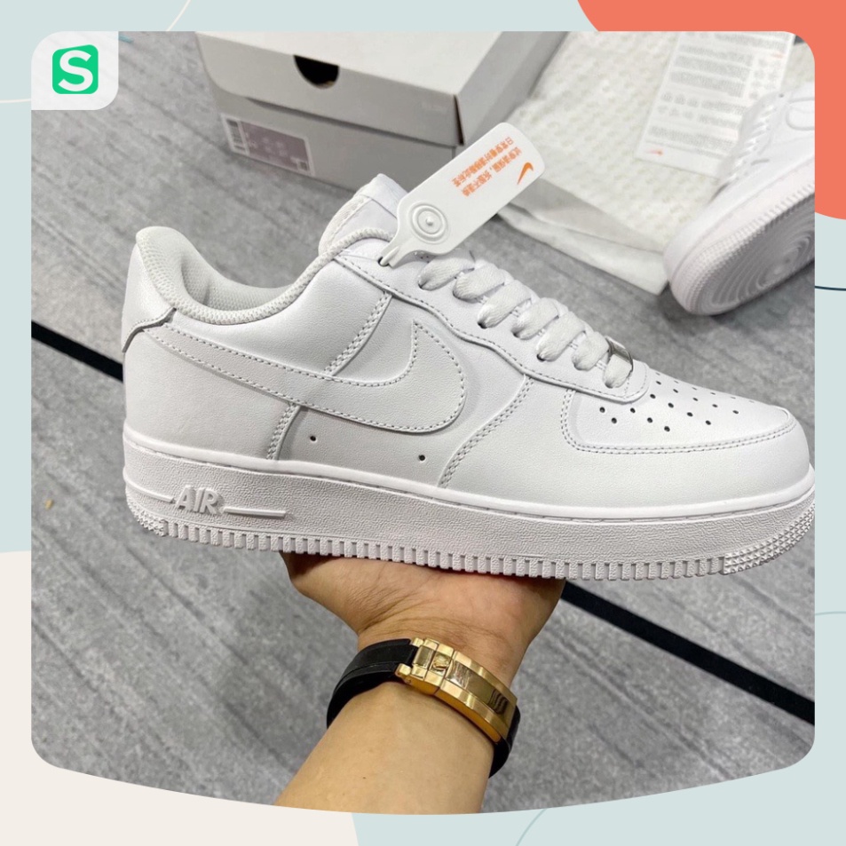 Giày _Nike Air Force 1 All White , Giày AF1 Full Trắng Nam Nữ Bản Cao Cấp Đủ Size 36-44 Cân Mọi Outfit