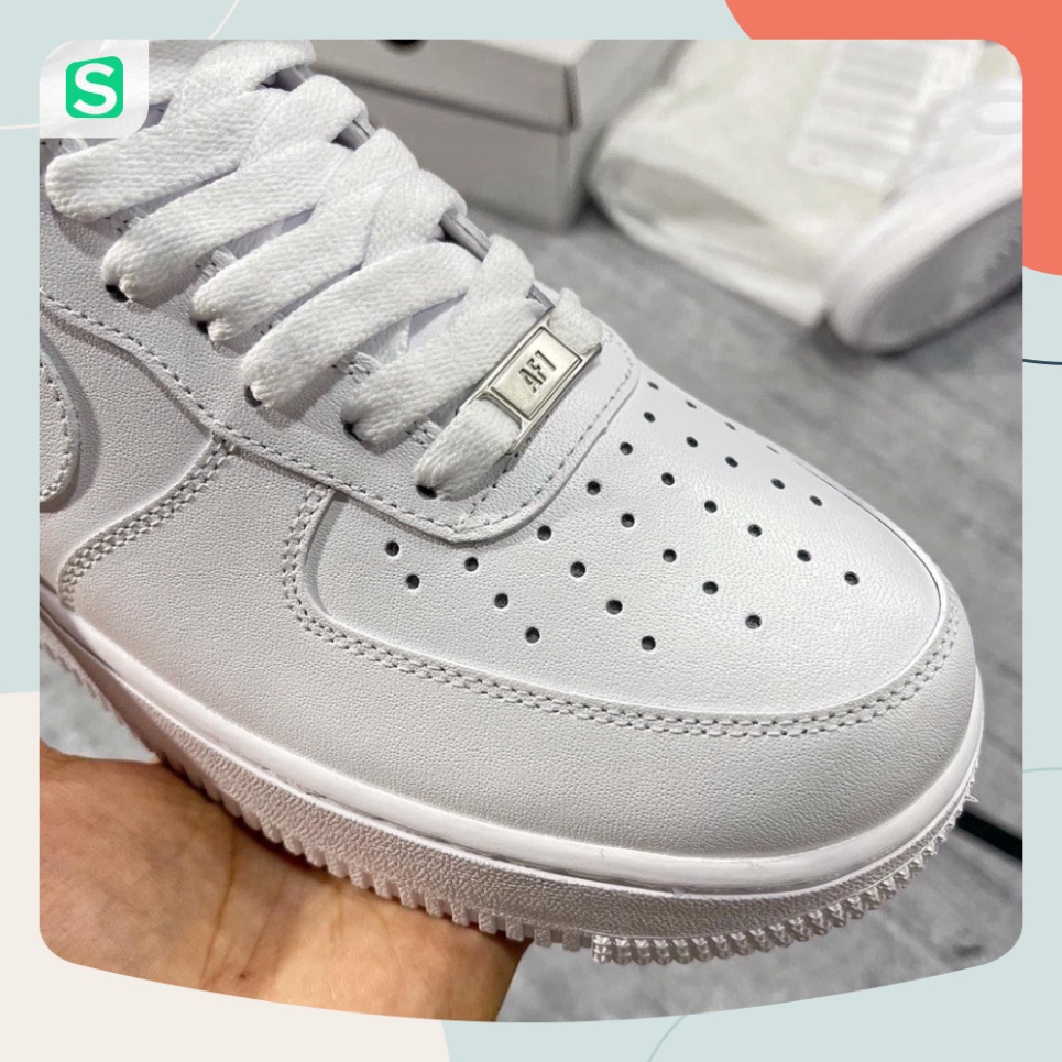 Giày _Nike Air Force 1 All White , Giày AF1 Full Trắng Nam Nữ Bản Cao Cấp Đủ Size 36-44 Cân Mọi Outfit
