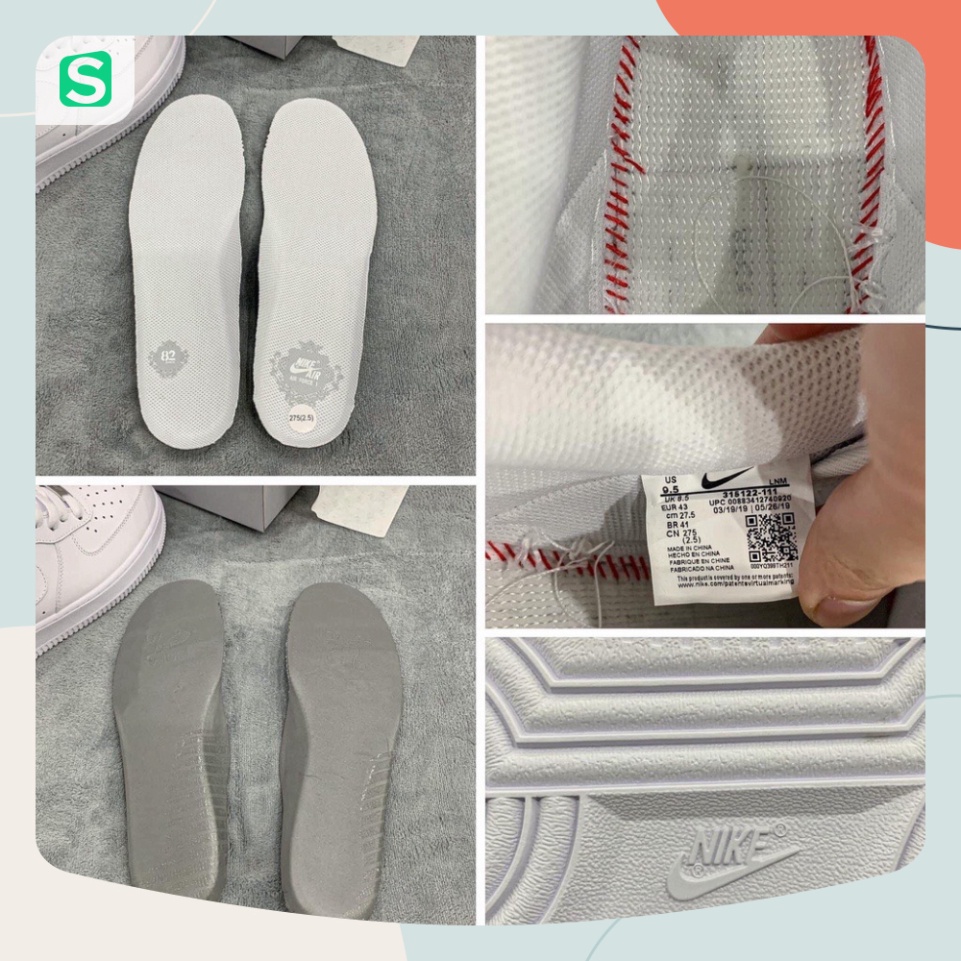 Giày _Nike Air Force 1 All White , Giày AF1 Full Trắng Nam Nữ Bản Cao Cấp Đủ Size 36-44 Cân Mọi Outfit