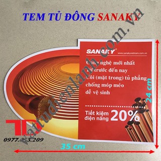 Tem tủ đông sanaky loại đại mẫu 2