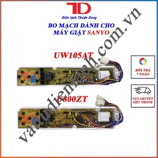 Bo mạch máy giặt sanyo uw105at u800zt 6 nút - vật tư điện lạnh cho thợ