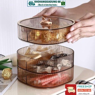 ❣ FREESHIP ❣ Khay Đựng Bánh Kẹo Mứt Tết 3 Tầng Trong Suốt Sang Chảnh