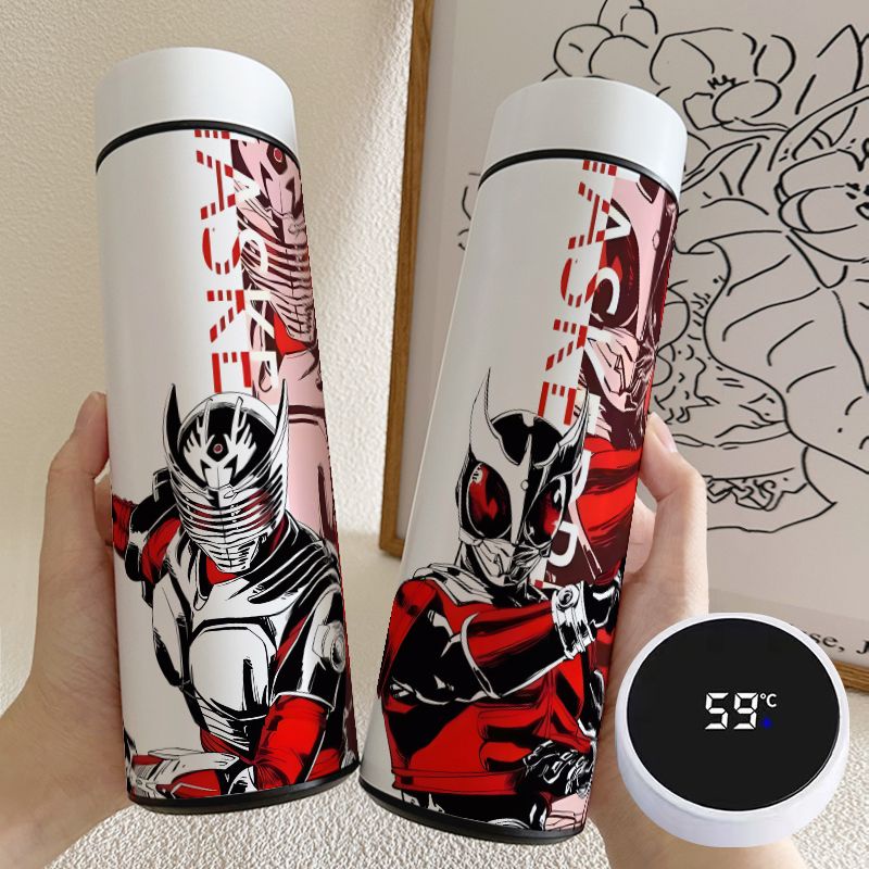 Bình Nước Giữ Nhiệt Thông Minh Bằng Thép Không Gỉ Cấp Thực Phẩm kamen rider