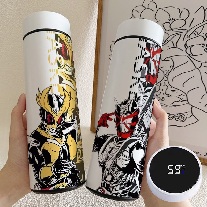 Bình Nước Giữ Nhiệt Thông Minh Bằng Thép Không Gỉ Cấp Thực Phẩm kamen rider