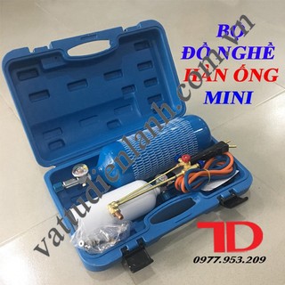 Bộ hàn gió đá mini màu xanh, bộ đồ hàn hơi có đầu gió cắt, Vật tư điện lạnh cho thợ