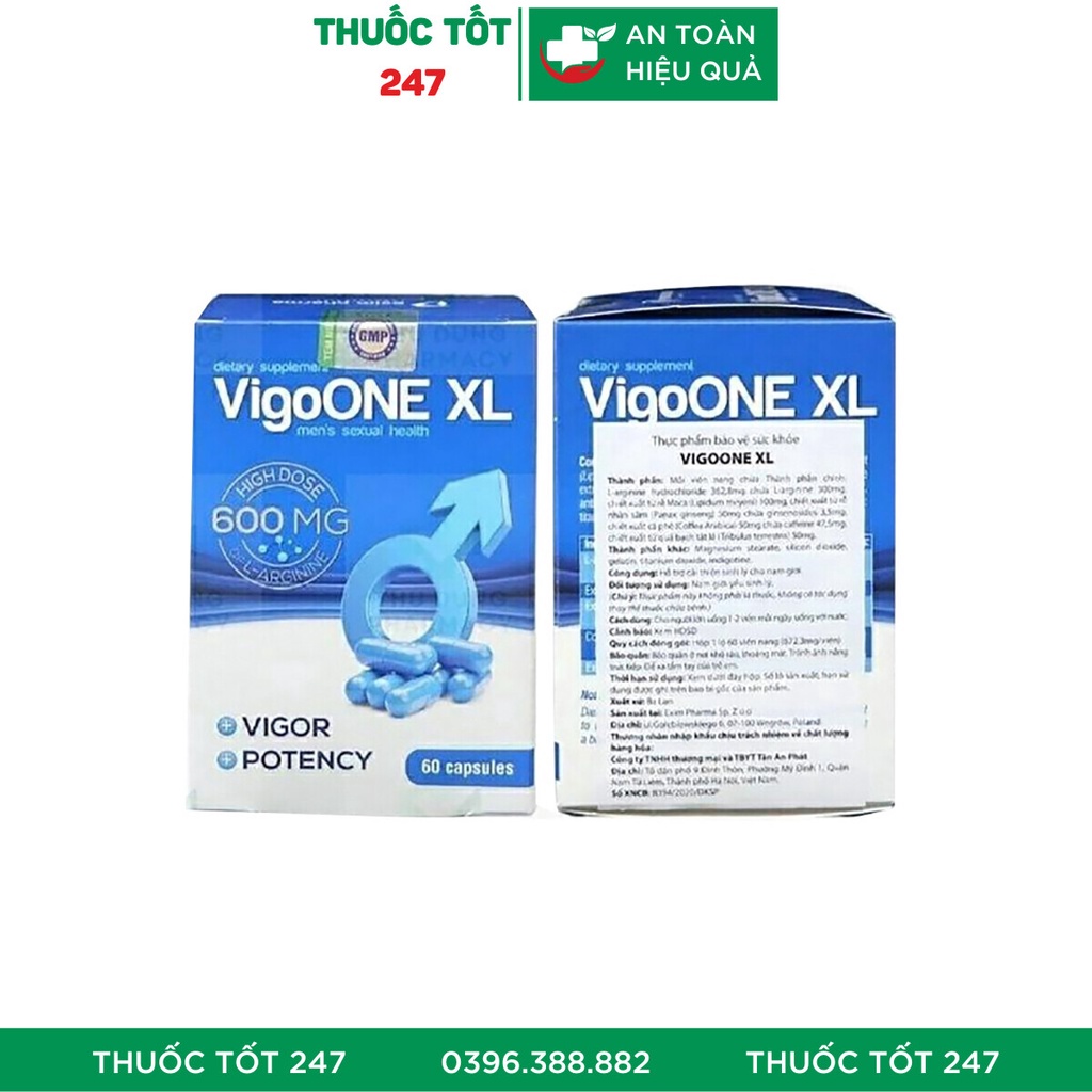 Viên sinh lý nam Vigoone XL Vigo One - Hỗ trợ sinh lý nam giới, yếu sinh lý, hiếm muộn - Thuốc Tốt 247