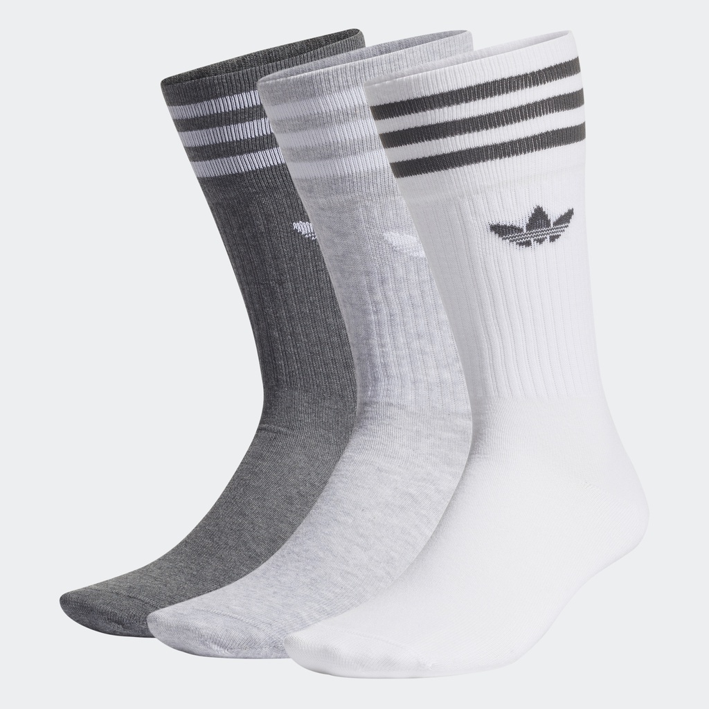 adidas Phong cách sống Bộ 3 đôi tất cao cổ Unisex trắng H62021