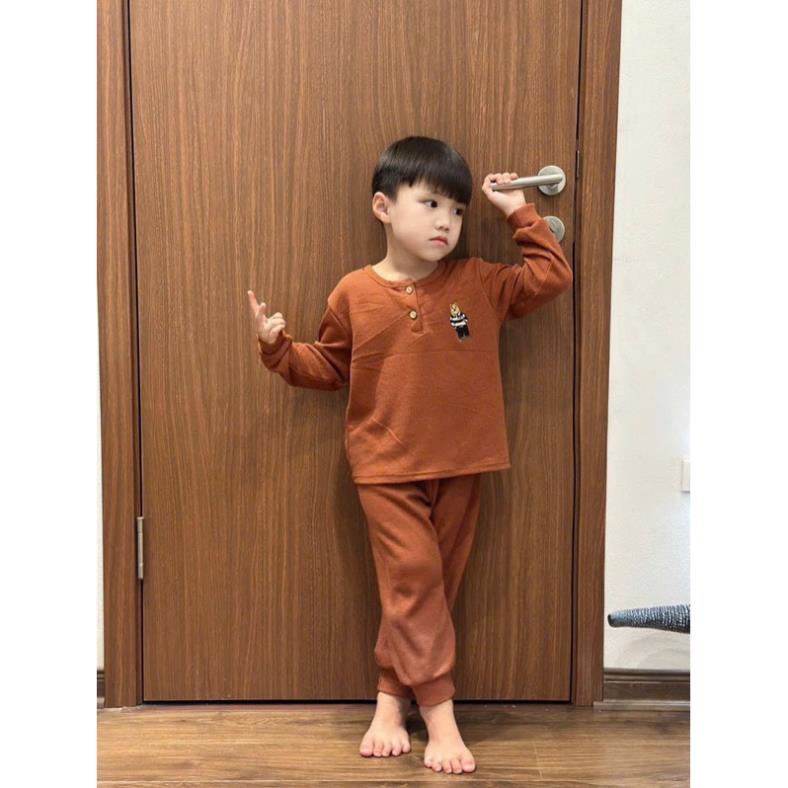 Set 3 áo tổ ong gấu kid có màu nâu hot