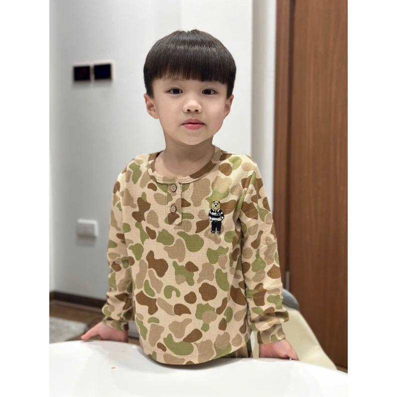 Set 3 áo tổ ong gấu kid có màu nâu hot
