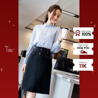 Áo sơ mi basic cổ đức tay măng sec 2 khuy TIIN STORE AHD313