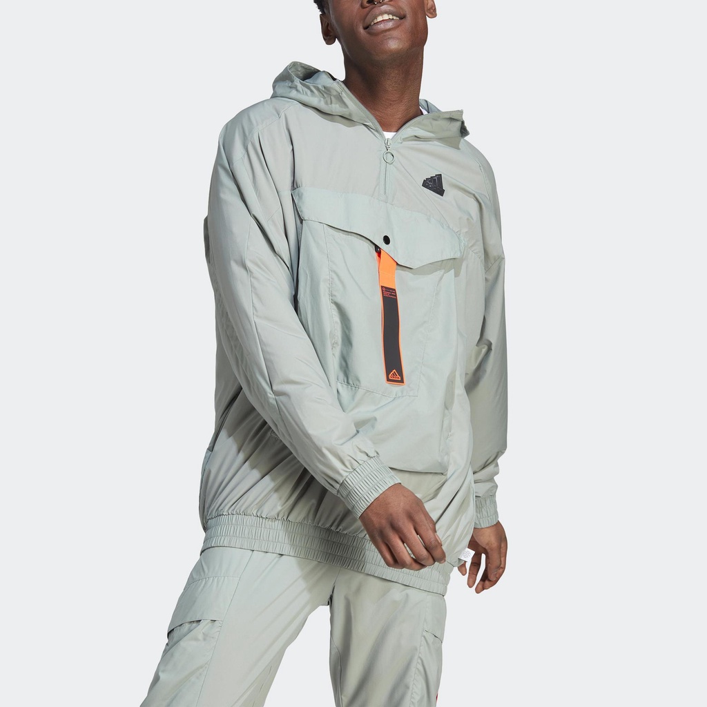 Adidas Phong cách sống Áo Gió Premium Escape City Nam màu xanh lá IC3725