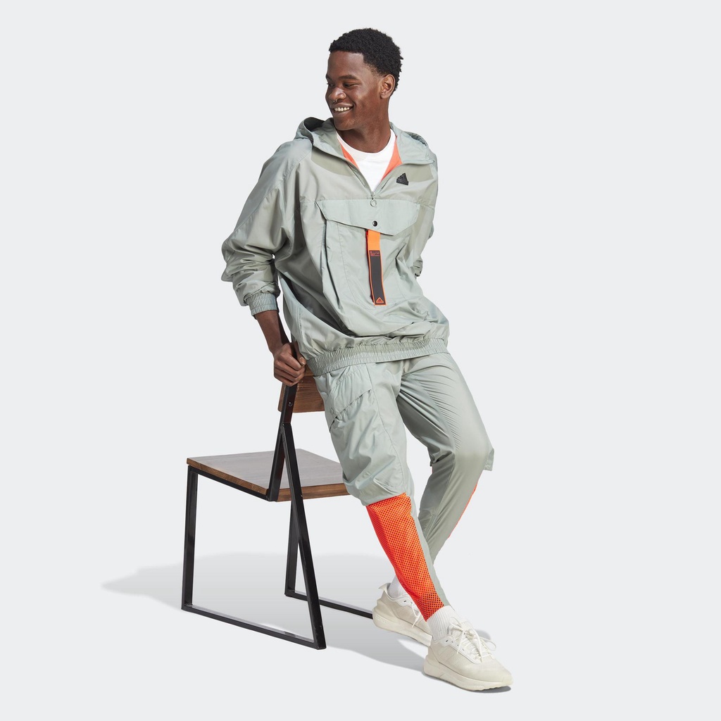 Adidas Phong cách sống Áo Gió Premium Escape City Nam màu xanh lá IC3725