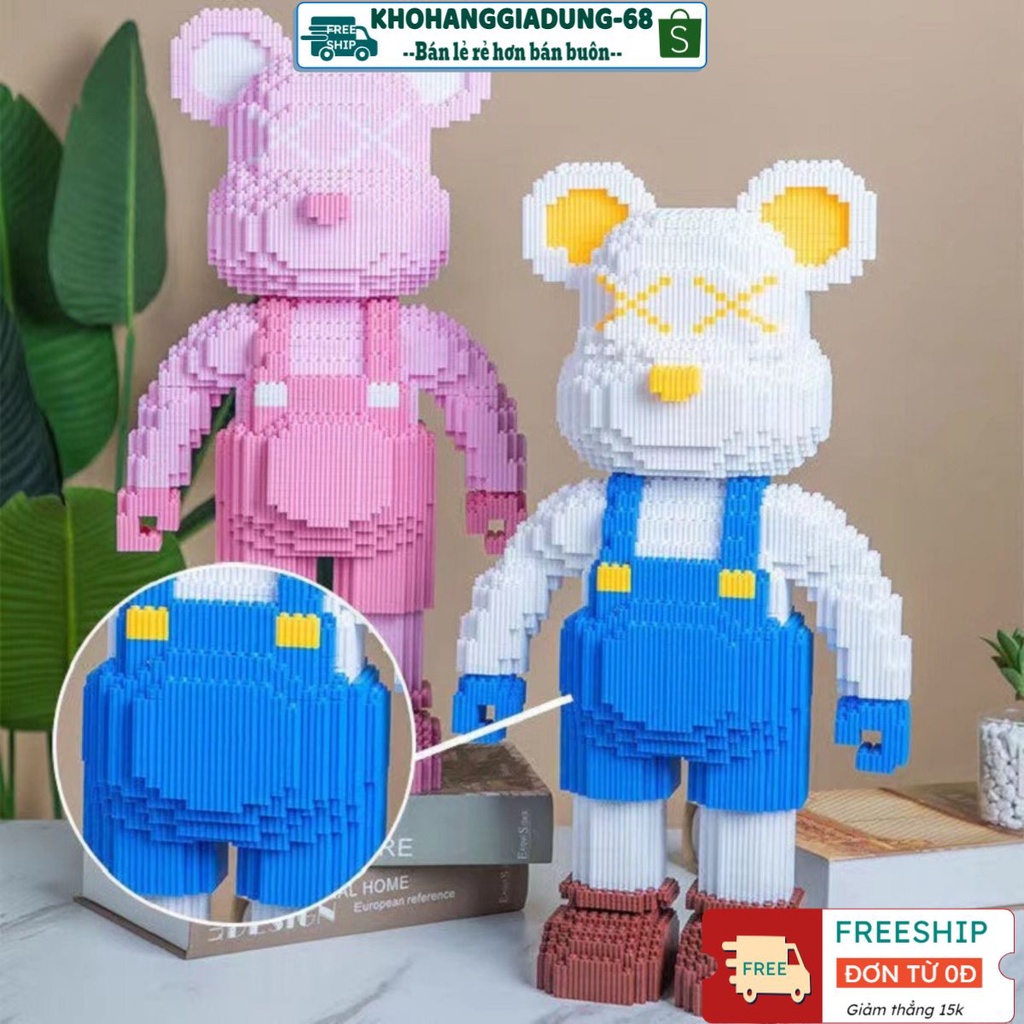 [CHÍNH HÃNG] BỘ XẾP HÌNH LEGO BEARBRICK2200 CHI TIẾT 35cm Gấu bạo lực gấu lắp ráp đồ chơi trang trí quà tặng sinh nhật