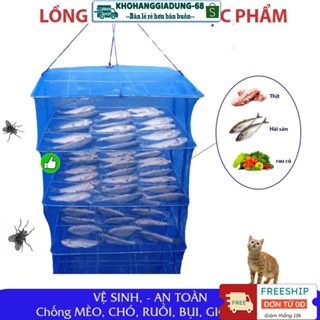 Lồng Phơi Cá Khô Chống Ruồi Muỗi, Côn Trùng Bằng Lưới PE Dễ Dàng Vệ Sinh, Gấp Gọn Tiện Lợi