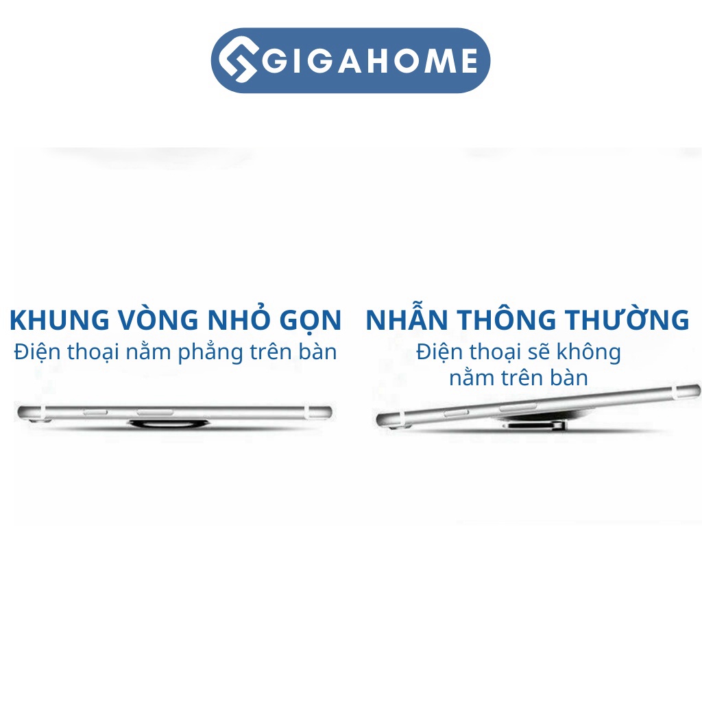 Giá Đỡ Chiếc Nhẫn Cho Điện Thoại Và Máy Tính Bảng GIGAHOME Mỏng Nhẹ 6751