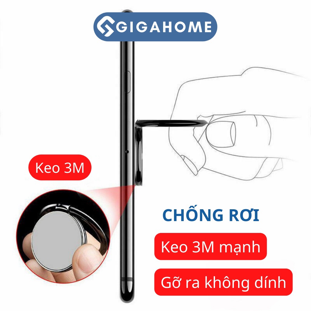 Giá Đỡ Chiếc Nhẫn Cho Điện Thoại Và Máy Tính Bảng GIGAHOME Mỏng Nhẹ 6751