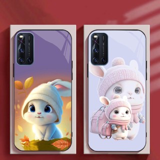 Ốp Lưng VIVO V19 Mặt kính hình thỏ ngộ nghĩnh, thiết kế độc quyền .