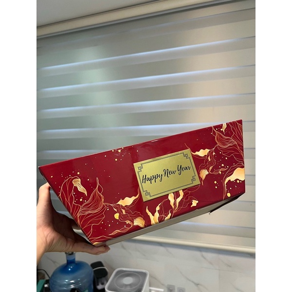 Khay thuyền Happy New Year lên set quà mẫu mới nhất mùa tết 2024