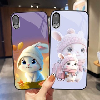 Ốp Lưng SAMSUNG GALAXY A02, M02 Mặt kính hình thỏ ngộ nghĩnh, thiết kế độc quyền .