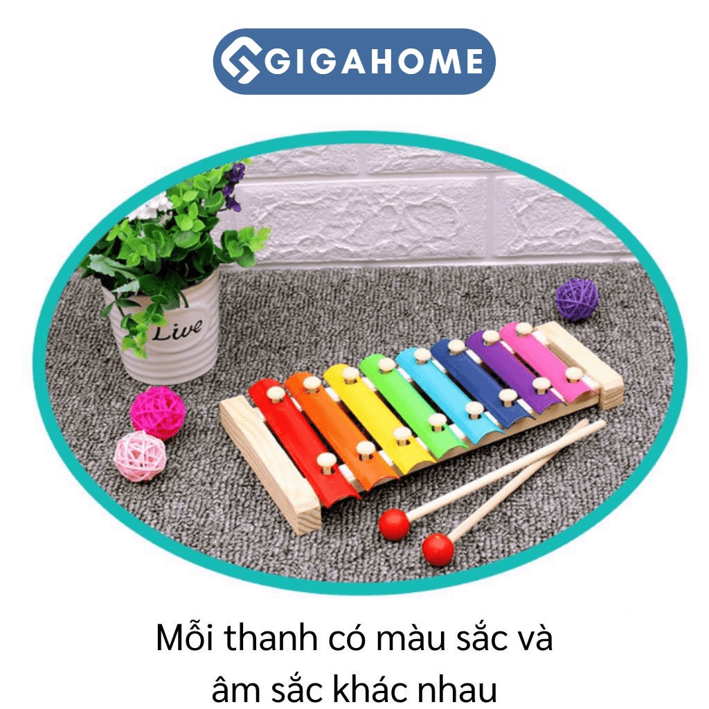 Đàn Xylophone 8 Nốt Đồ Chơi Âm Nhạc Cho Bé Nhiều Màu Sắc GIGAHOME 7676