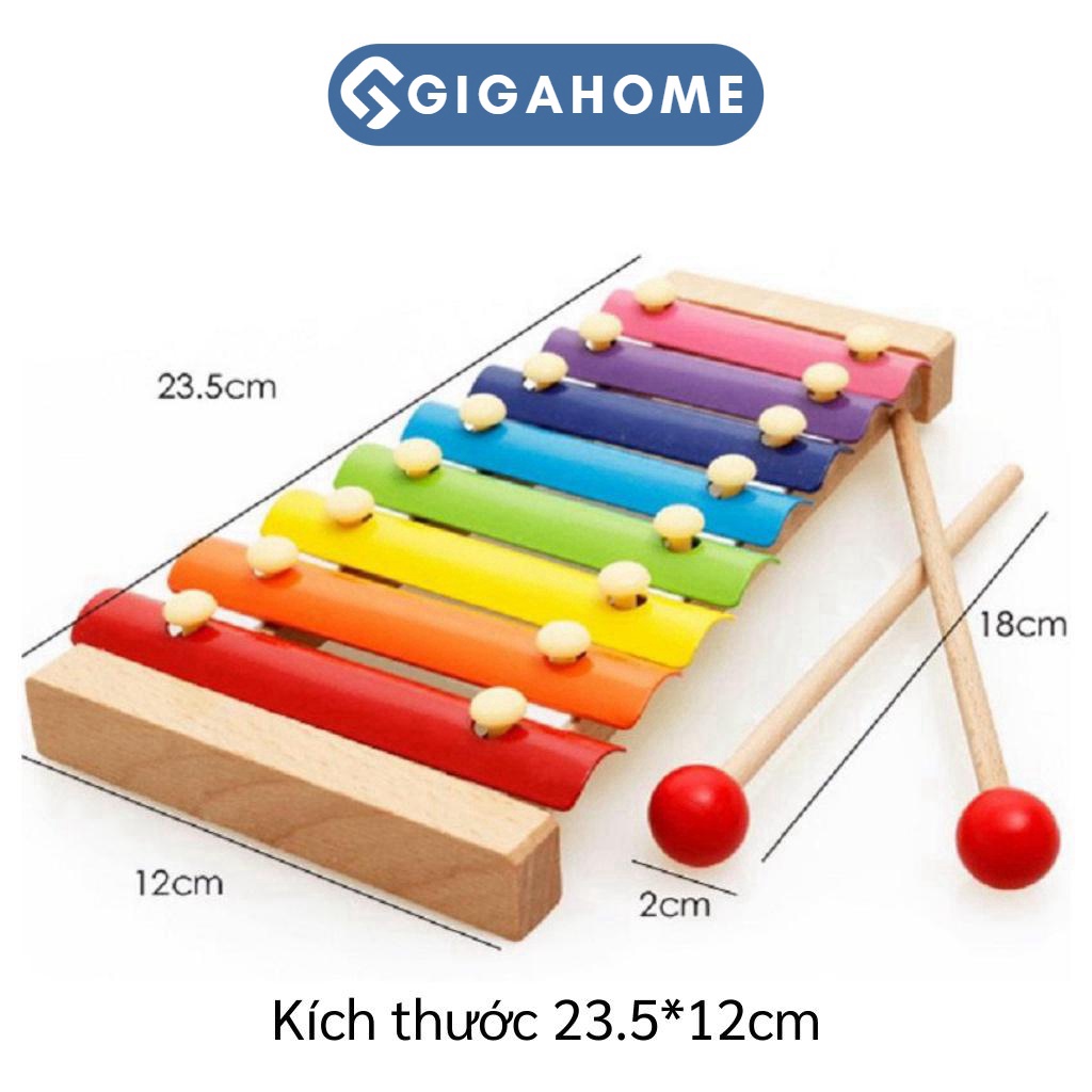 Đàn Xylophone 8 Nốt Đồ Chơi Âm Nhạc Cho Bé Nhiều Màu Sắc GIGAHOME 7676