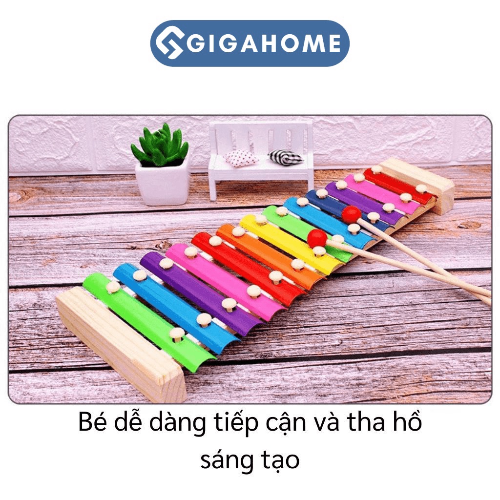 Đàn Xylophone 8 Nốt Đồ Chơi Âm Nhạc Cho Bé Nhiều Màu Sắc GIGAHOME 7676