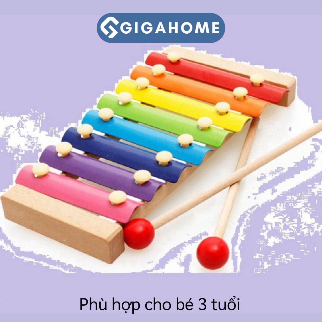 Đàn Xylophone 8 Nốt Đồ Chơi Âm Nhạc Cho Bé Nhiều Màu Sắc GIGAHOME 7676