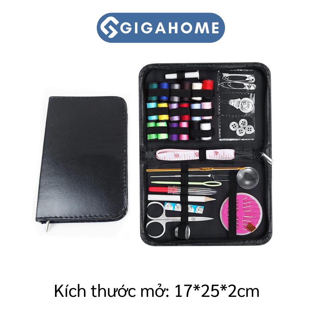 Bộ Kim Chỉ May Vá Đa Năng 58 Món Gồm Nhiều Phụ Kiện GIGAHOME Kèm Túi Đựng 8472