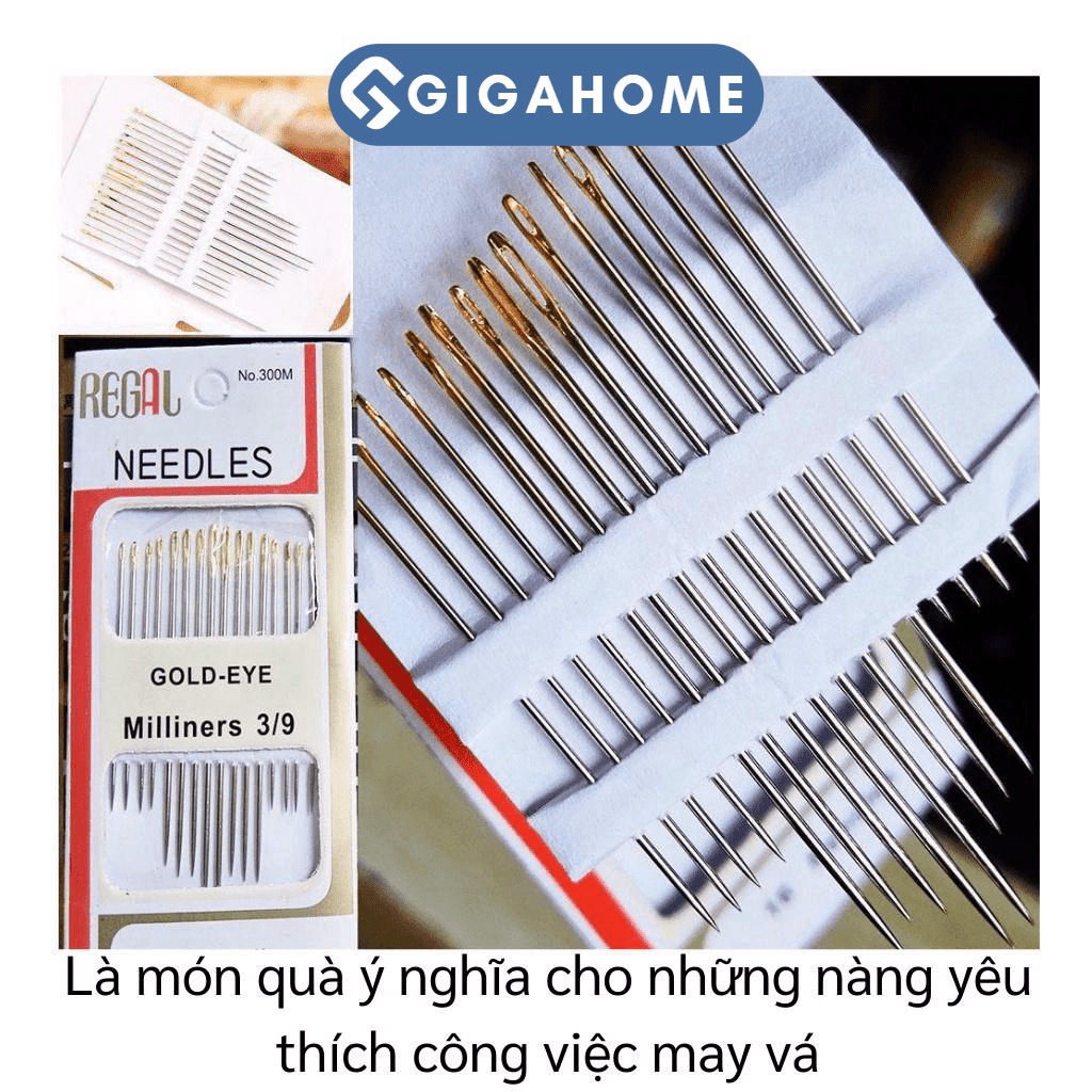 Set 16 Mũi Kim May Vá Quần Áo GIGAHOME Nhiều Size, Chuyên Dụng 5988