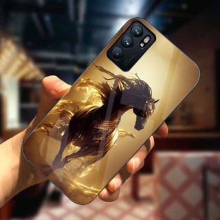 Ốp Lưng Smartphone Oppo Reno 6 5G, 6Z 5G Mặt Kính Sáng Bóng, Cao Cấp Họa Tiết 555 Pro Floveme