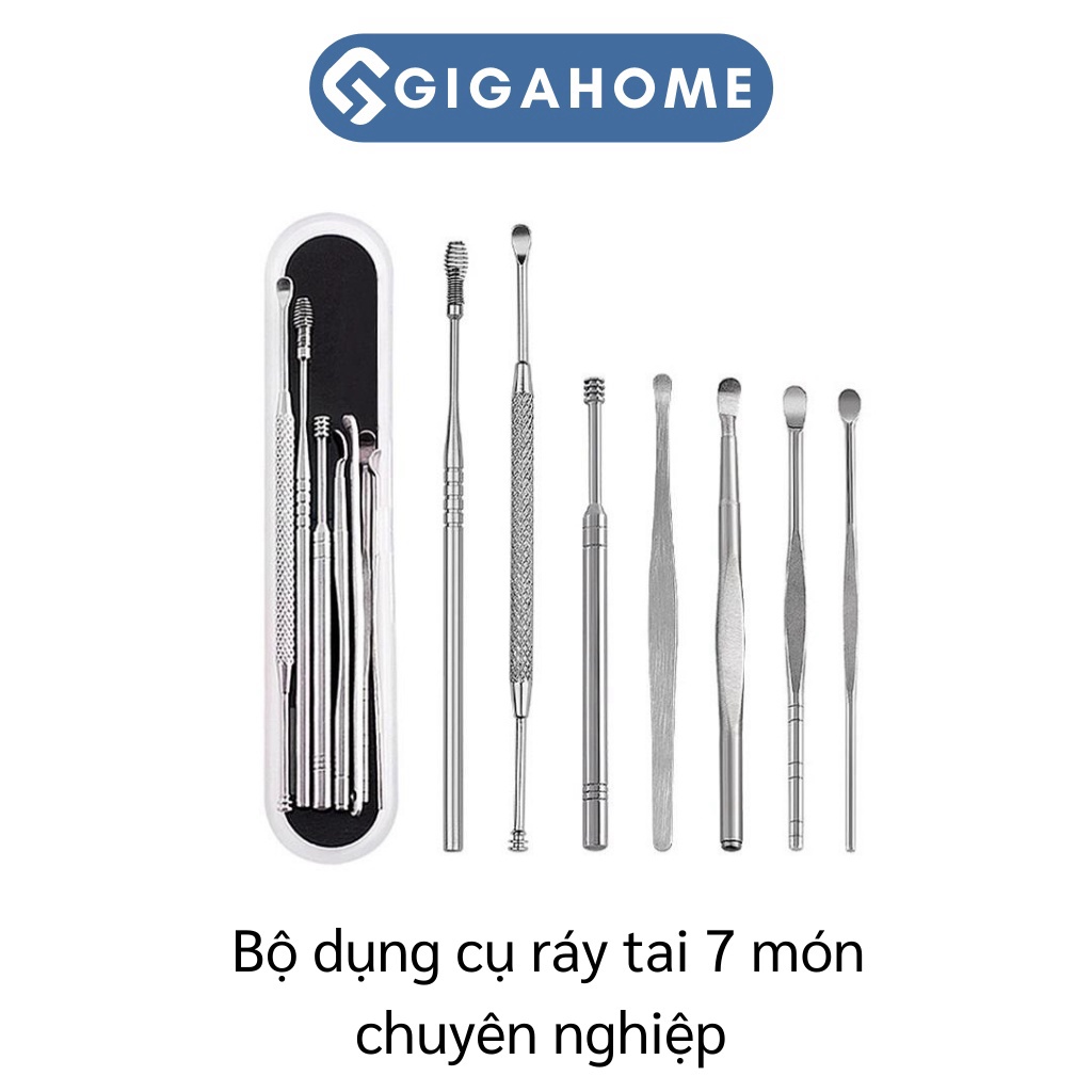 Bộ Lấy Ráy Tai 7 Món GIGAHOMEVN Chuyên Nghiệp Với Hộp Đựng Cao Cấp 5785