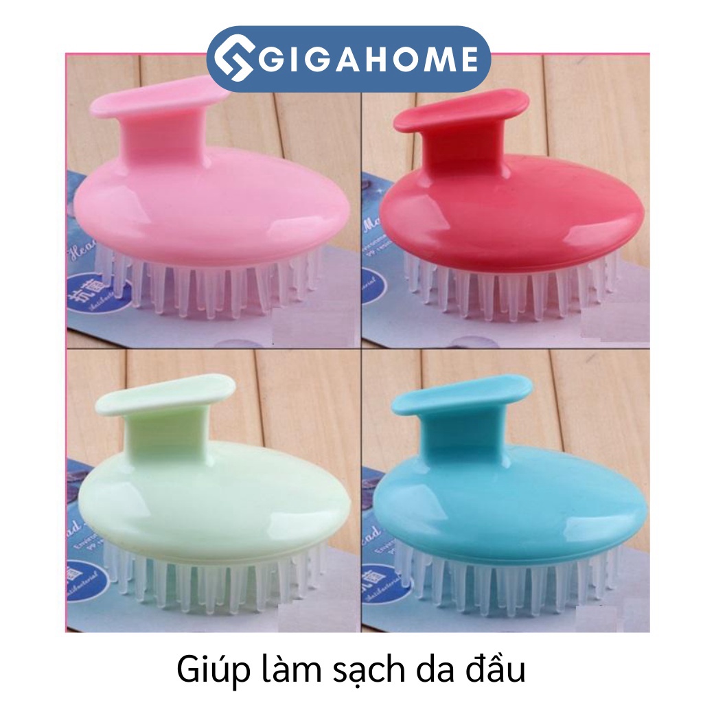 Lược Gội Đầu Silicone GIGAHOMEVN Massage Da Đầu, Tẩy Da Chết, Lưu Thông Máu Hiệu Quả 5772