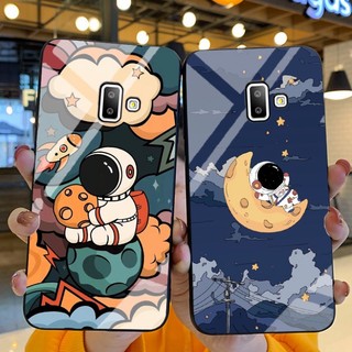 Ốp Lưng SAMSUNG GALAXY J6, J6 PLUS Ốp kính bóng cao cấp Phi Hành Gia .